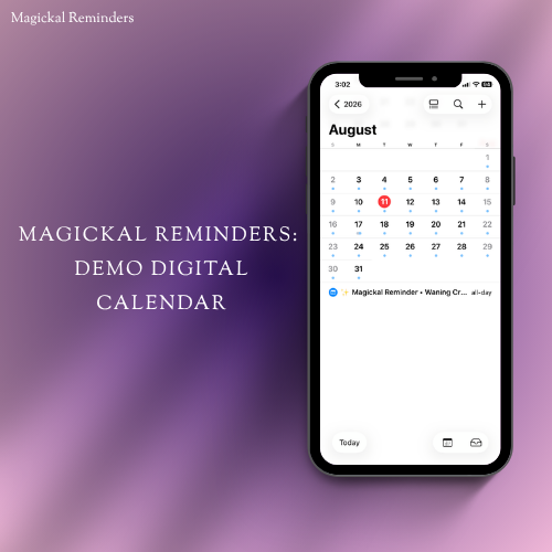 Magickal Reminders: The Living Almanac Digital Calendar Demo